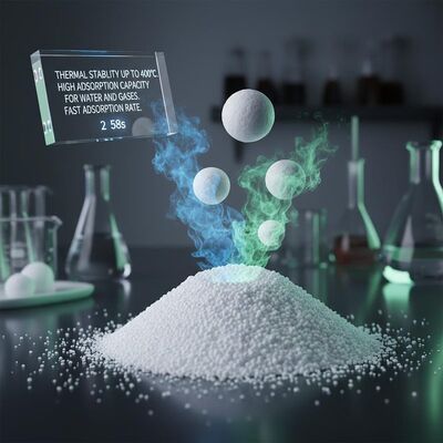 Θερμική Σταθερότητα Έως 400°C Προσροφητικό Μοριακό Σίτα Με Υψηλή Ικανότητα Προσρόφησης Για Νερό Και Αέρια Και Γρήγορο Ρυθμό Προσρόφησης 2*58s