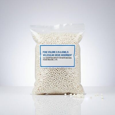 Σρογγυλός Σωληνωτός Απορροφητικός Απορροφητικός με Όγκο Πόρων 0,35-0,45ml/g και Προσρόφηση Νερού ≥21,0% για Υψηλή Θερμική Σταθερότητα Έως 400°C